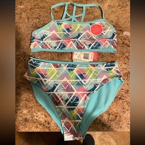 NWT Girls 2 piece Swimsuit - Size 12